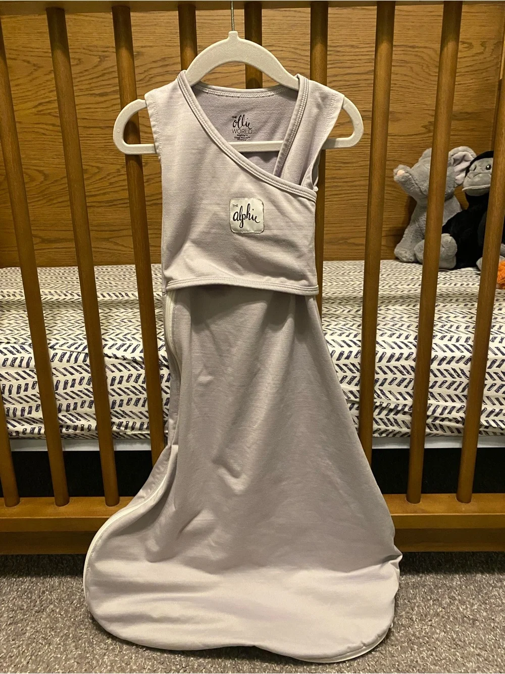 Alphie Neutral Gray Baby Sleep Sack - Cozy Swaddle Sack